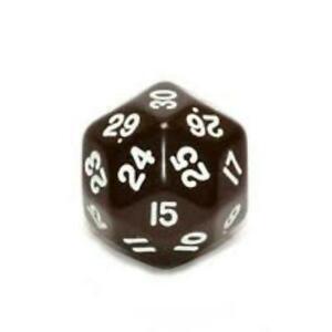 30-Sided Opaque Dice (d30) - Black